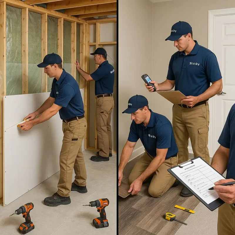 Repairs and Reconstruction process in Hidden Spring, ID
